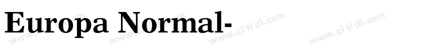 Europa Normal字体转换